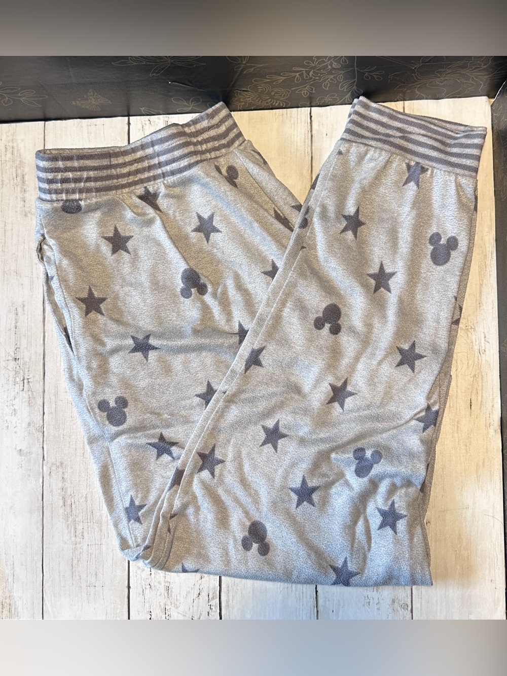Disney Gray Star & Mickey Icon Pajama Pants